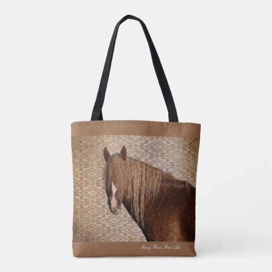 Paardendeken Canvas tas (Achterkant)