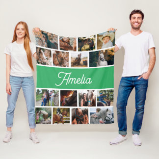 Paardendeken voor meisjes, Kinder naamdeken Fleece Deken