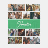 Paardendeken voor meisjes, Kinder naamdeken Fleece Deken (Voorkant)