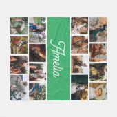 Paardendeken voor meisjes, Kinder naamdeken Fleece Deken (Voorkant (Horizontaal))