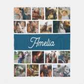 Paardendeken voor meisjes, Kinder naamdeken Fleece Deken (Voorkant)