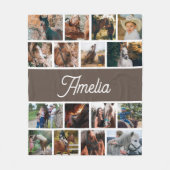 Paardendeken voor meisjes, Kinder naamdeken Fleece Deken (Voorkant)