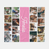 Paardendeken voor meisjes, Kinder naamdeken Fleece Deken (Voorkant (Horizontaal))