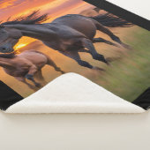 Paardendeken - Wilde paarden Sherpa Deken (3/4)