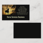 Paardendiensten of diergeneeskundige opleiding bij visitekaartje (Voorkant / Achterkant)