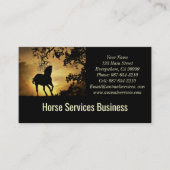 Paardendiensten of diergeneeskundige opleiding bij visitekaartje (Voorkant)