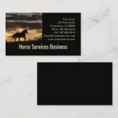 Paardendiensten of instapkaarten visitekaartje (Voorkant / Achterkant)