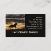 Paardendiensten of instapkaarten visitekaartje (Voorkant)