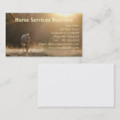 Paardendiensten/veterinaire Visitekaartjes voor pa (Voorkant / Achterkant)