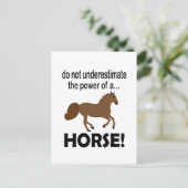 Paardendier Schattige Funny Horse Briefkaart (Staand voorkant)