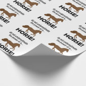 Paardendier Schattige Funny Horse Cadeaupapier (Hoek)