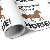 Paardendier Schattige Funny Horse Cadeaupapier (Rol Hoek)