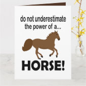 Paardendier Schattige Funny Horse Kaart (Gele Bloem)