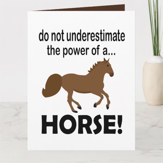 Paardendier Schattige Funny Horse Kaart (Voorkant)