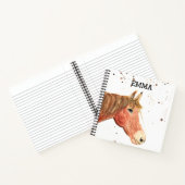 Paardendierlijk waterverf voor meisjes gepersonali notitieboek (Binnen)
