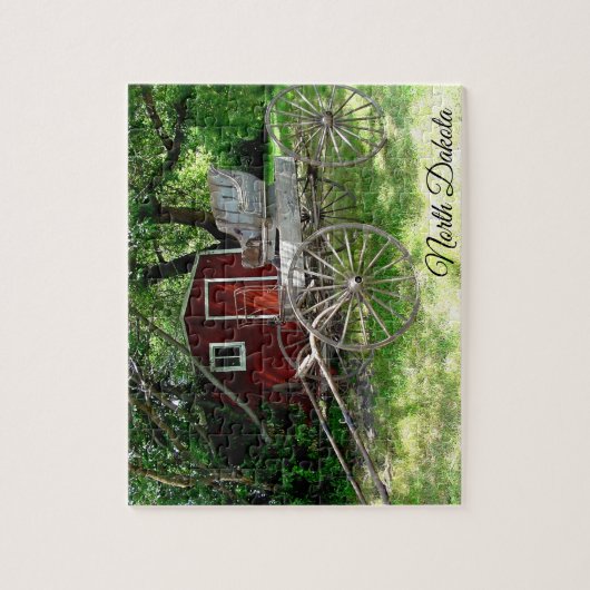 Paardendrager, buig en rood legpuzzel (Verticaal)