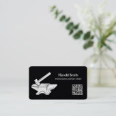 Paardendrager Premium QR Visitekaartje (Staand voorkant)