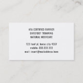 Paardendrager smid hoefijzer paardenbekleding visitekaartje (Achterkant)
