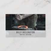 Paardendrager smid hoefijzer paardenbekleding visitekaartje (Voorkant)