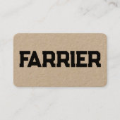 paardendrager visitekaartje (Voorkant)