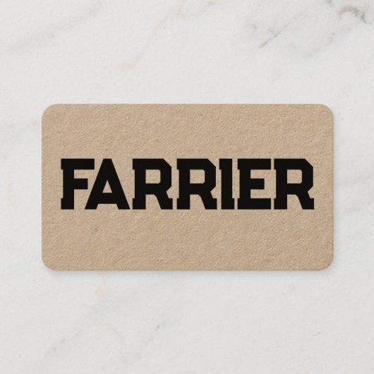 paardendrager visitekaartje (Voorkant)