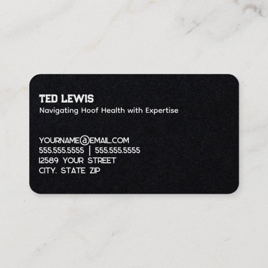 paardendrager visitekaartje (Achterkant)