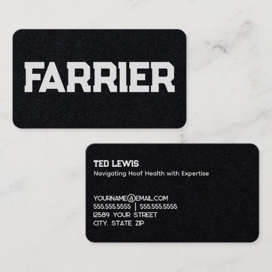 paardendrager visitekaartje (Voorkant / Achterkant)