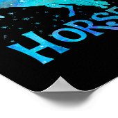 Paardeneigenaar van het meisje houdt van paardensp poster (Hoek)