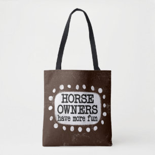 Paardeneigenaren hebben meer plezier in de Canvas  Tote Bag
