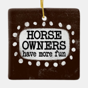 Paardeneigenaren hebben meer plezier in het Orname Keramisch Ornament