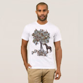 paardenetende $ boom t-shirt (Voorkant volledig)