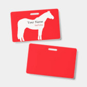 Paardenevenement naam badge (Voor- en achterkant)