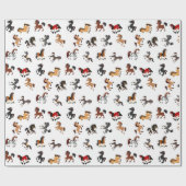 paardenfeest cadeaupapier (Vlak)