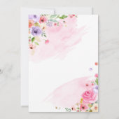 Paardenfeest Cowgirl Lila Floral Birthday Kaart (Achterkant)