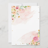 Paardenfeest Cowgirl roze Floral Birthday Kaart (Achterkant)