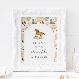 Paardenfeest Dank je voor het teken Poster