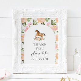 Paardenfeest Dank je voor het teken Poster