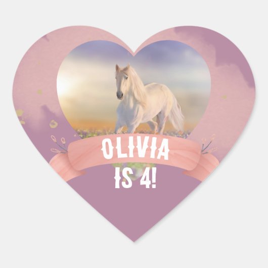 Paardenfeest Hart Sticker (Voorkant)