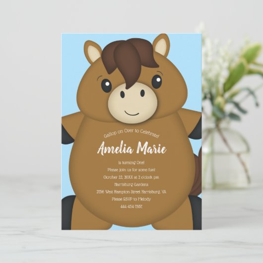 Paardenfeest Kaart (Staand voorkant)