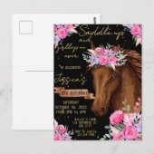 Paardenfeest op waterverf briefkaart (Voorkant / Achterkant)