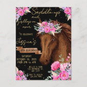 Paardenfeest op waterverf briefkaart (Voorkant)