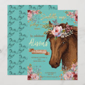 Paardenfeest op waterverf kaart (Voorkant / Achterkant)