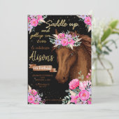 Paardenfeest op waterverf kaart (Staand voorkant)