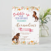 Paardenfeest op waterverf kaart (Staand voorkant)