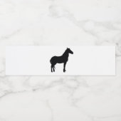 Paardenfeestbenodigdheden Waterfles Etiket (Enkel label)