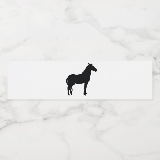 Paardenfeestbenodigdheden Waterfles Etiket (Enkel label)