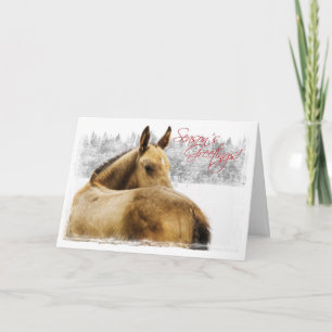 Paardenfeestdag kerstKaart Feestdagen Kaart