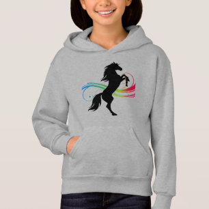Paardenfokkerij Hoodie met kleurrijke wervelingen