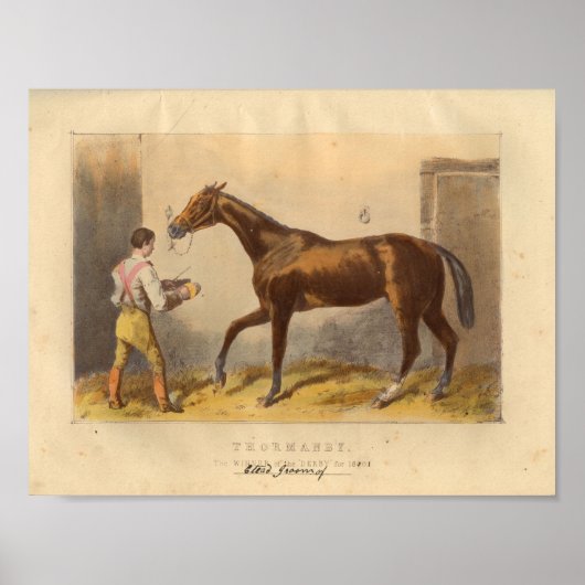 paardenfoto 1873 Thormanby Poster (Voorkant)