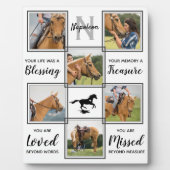 Paardenfoto Collage - Herinnering aan huisdierverl Fotoplaat (Voorkant)